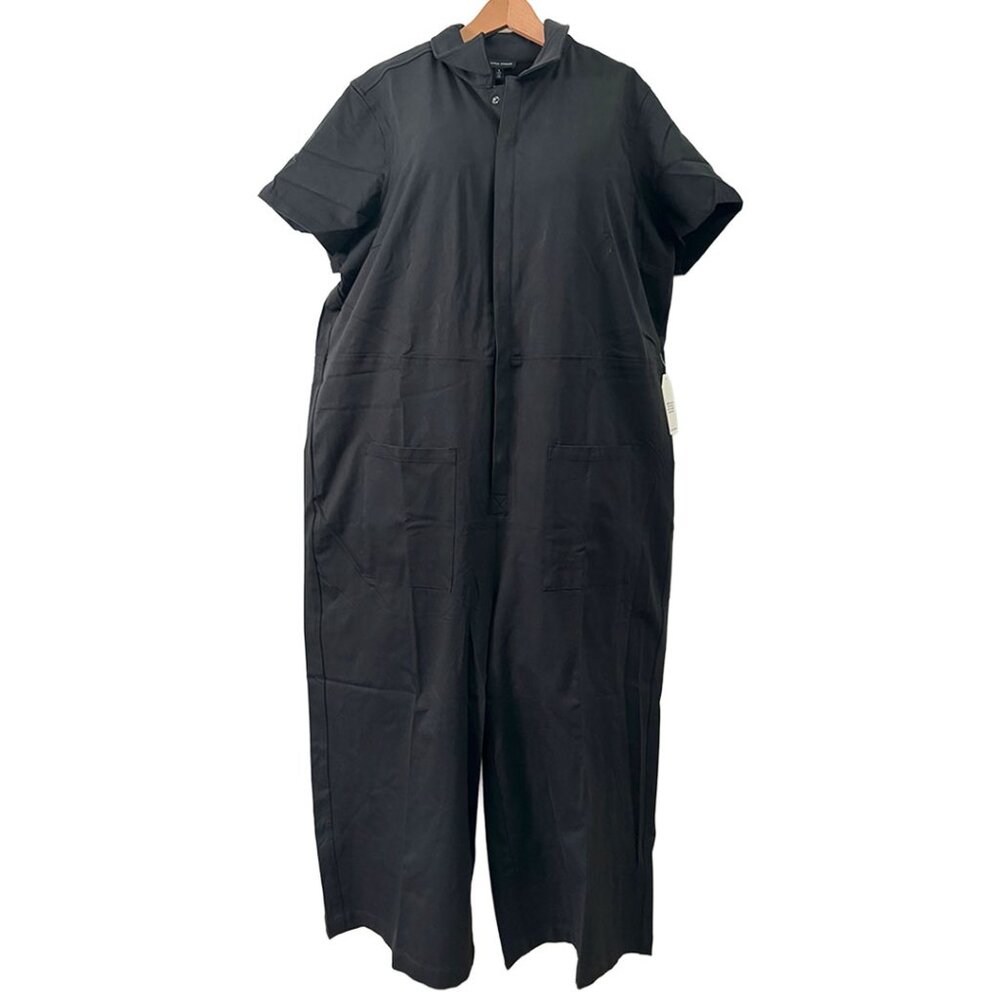 Universal Standard Kate Jumpsuit, Black Stretch Twill L (22-24) New! SUPER DEAL!